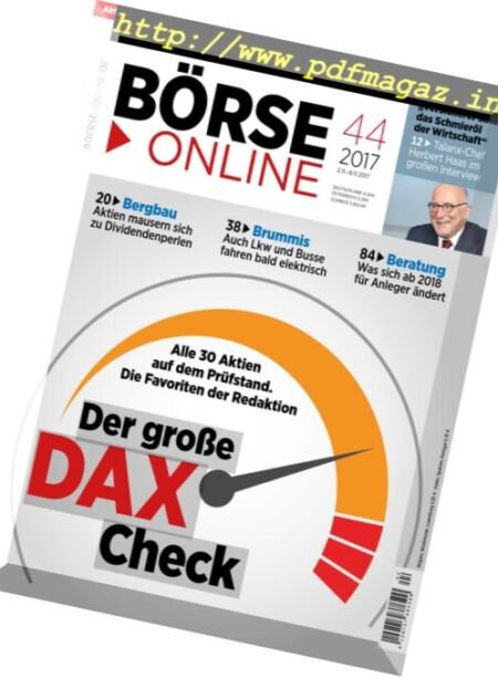 Borse Online – 2 November 2017 Cover