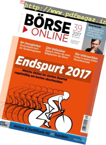 Borse Online – 28 September 2017 Cover