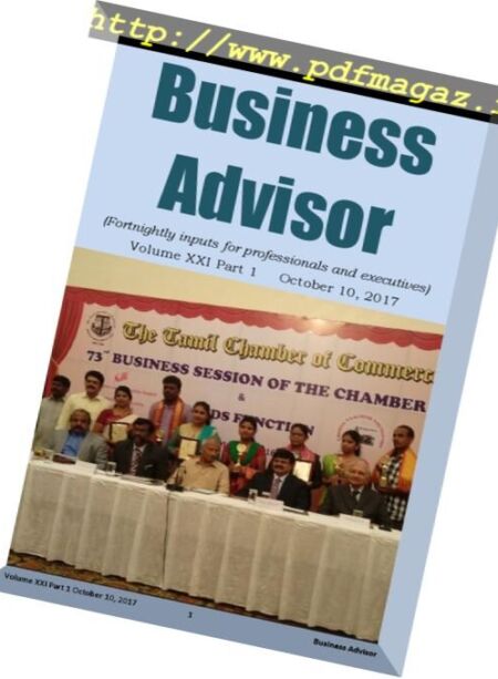 Business Advisor – 9 October 2017 Cover