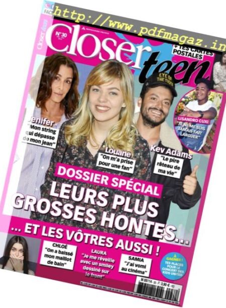 Closer Teen – Octobre-Novembre 2017 Cover