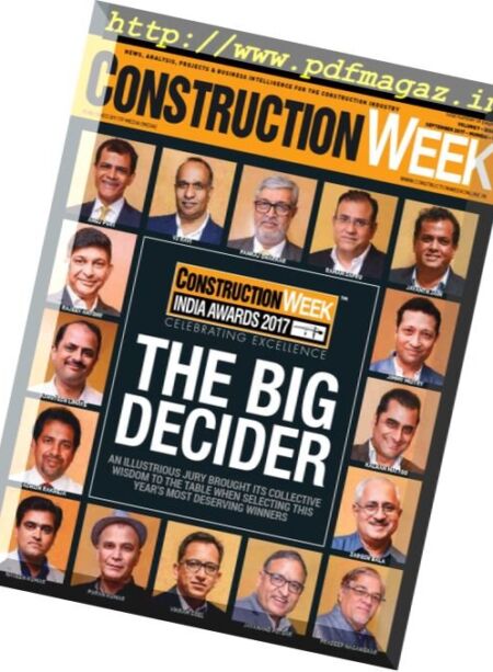 Construction Week India – September 2017 Cover