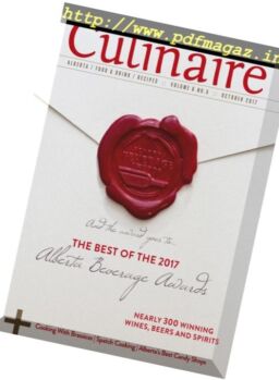 Culinaire Magazine – October 2017
