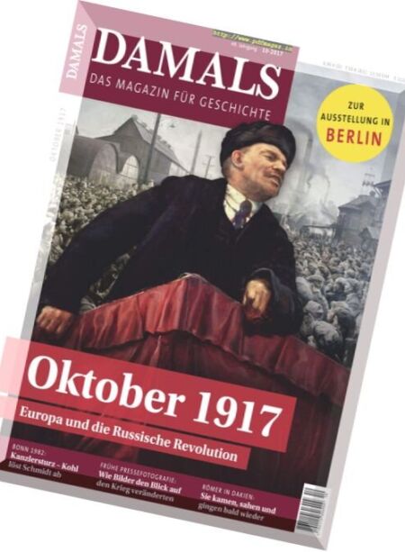 Damals – Nr.10 2017 Cover