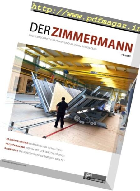 Der Zimmermann – Nr.10 2017 Cover
