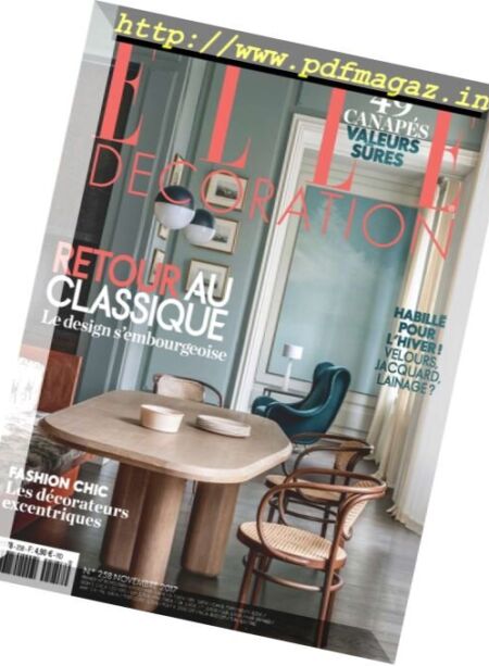 Elle Decoration France – Novembre 2017 Cover