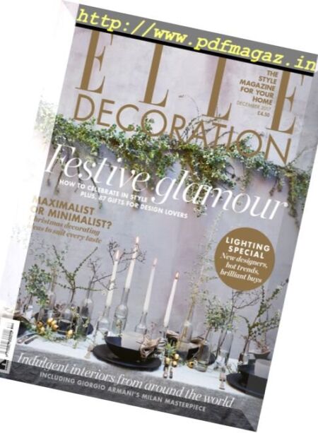 Elle Decoration UK – December 2017 Cover