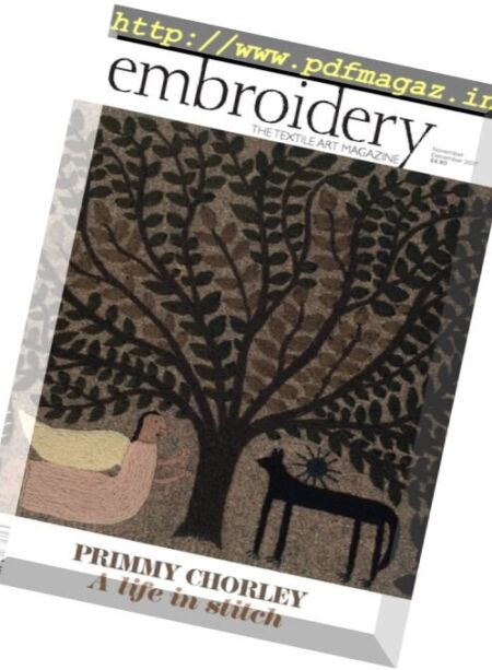 Embroidery Magazine – November-December 2017 Cover