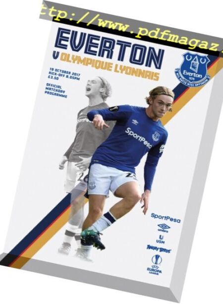 Everton Programmes – 19 October 2017 Cover