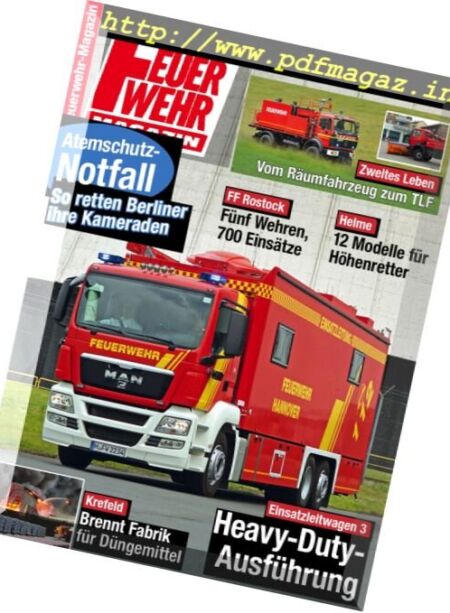 Feuerwehr – August 2013 Cover