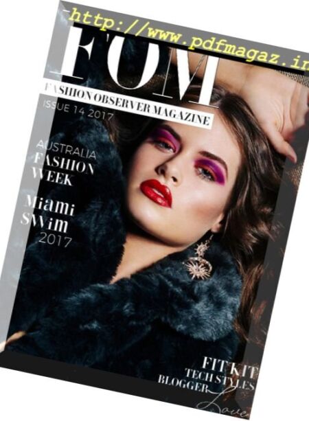 FOM. Fashion Observer Magazine – Issue 14, 2017 Cover