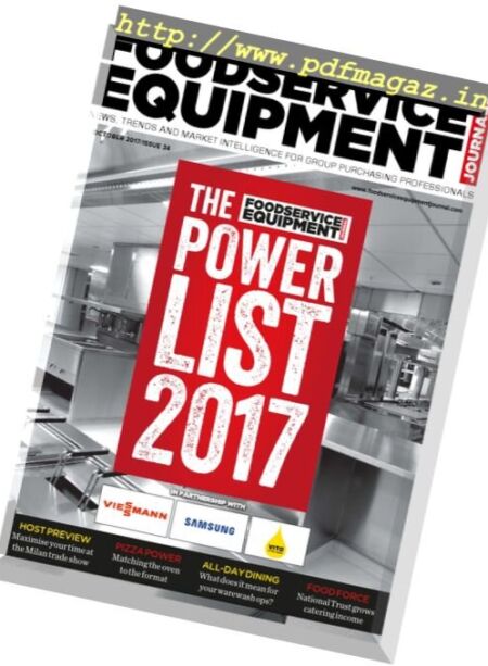 Foodservice Equipment Journal – October 2017 Cover