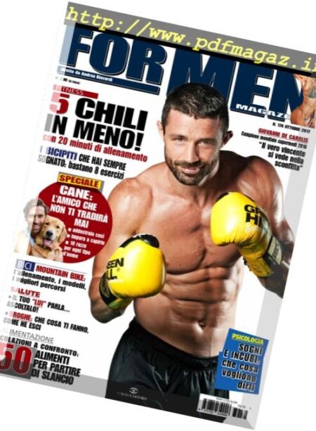 For Men Magazine – Ottobre 2017 Cover