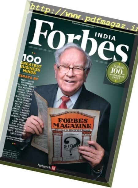 Forbes India – 10 November 2017 Cover