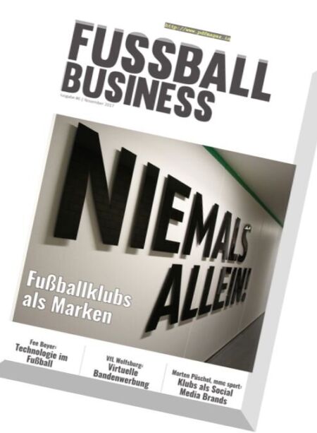 Fussball Business – November 2017 Cover