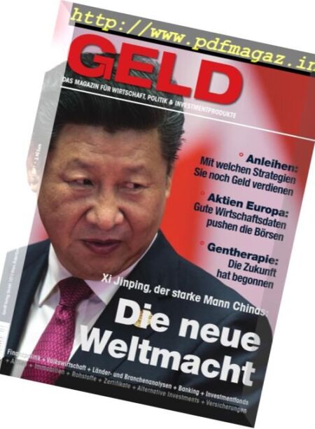 Geld Magazin – Oktober 2017 Cover