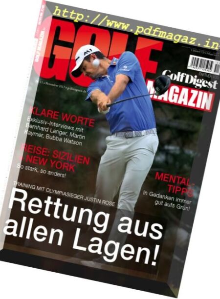 Golf Magazin – November 2017 Cover