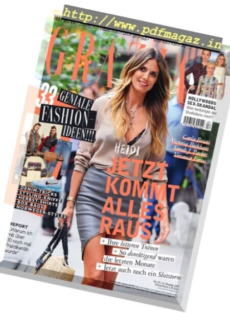 Grazia Germany – 12 Oktober 2017 Cover