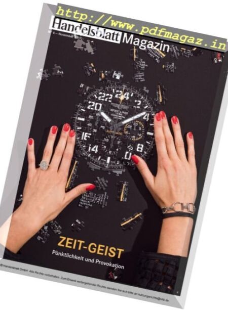 Handelsblatt Magazin – November 2017 Cover
