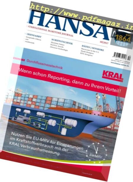 Hansa – Oktober 2017 Cover