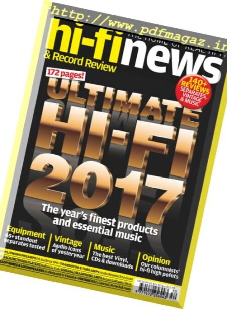 Hi-Fi News – December 2017 Cover