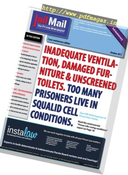 Jail Mail UK – Prison Newspaper – October 2017 Cover