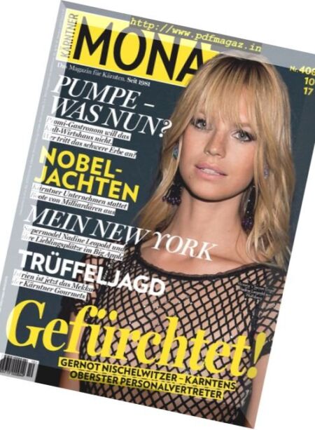 Karntner Monat – Oktober 2017 Cover