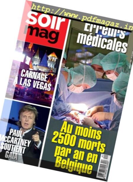 Le Soir Magazine – 4 Octobre 2017 Cover