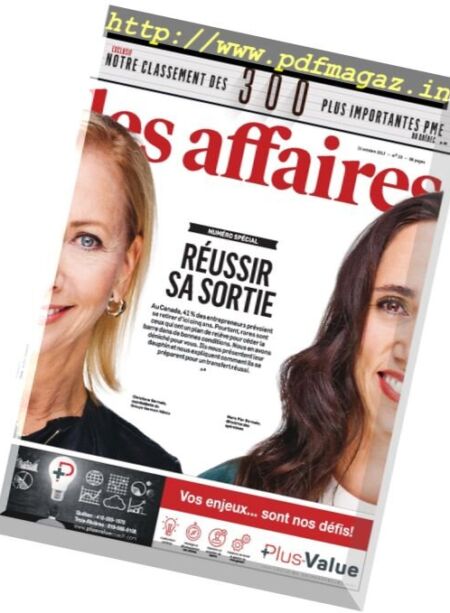 Les Affaires – 21 Octobre 2017 Cover