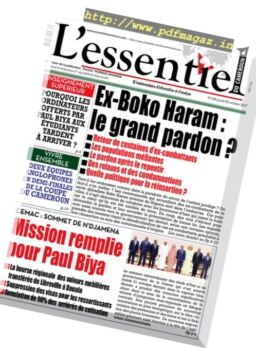 L’essentiel du Cameroun – 2 novembre 2017