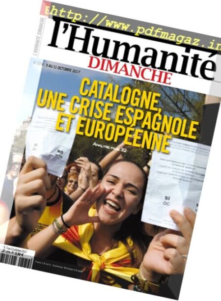 L’Humanite Dimanche – 5 au 11 Octobre 2017 Cover