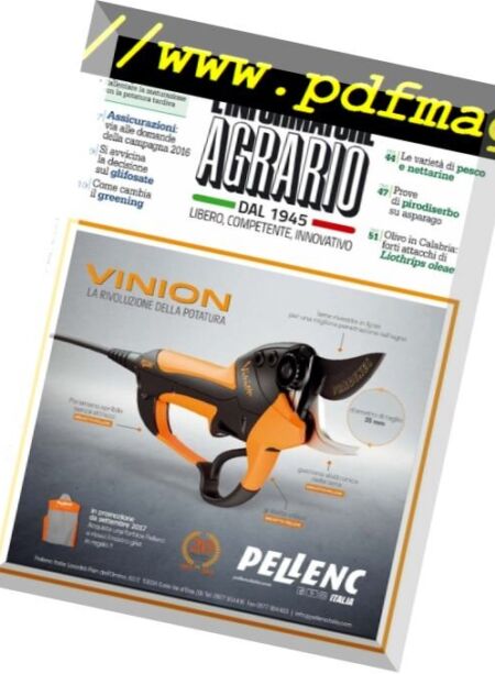 L’Informatore Agrario – 12 Ottobre 2017 Cover