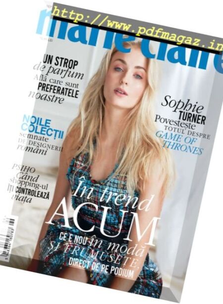 Marie Claire Romania – august 2017 Cover