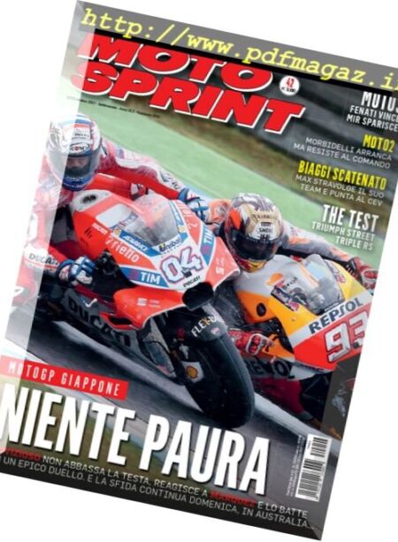 Moto Sprint – 17 Ottobre 2017 Cover