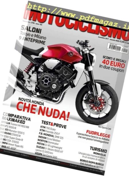 Motociclismo Italia – Novembre 2017 Cover