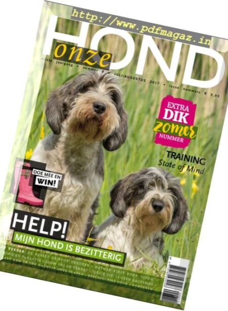 Onze Hond – Juli-Augustus 2017 Cover
