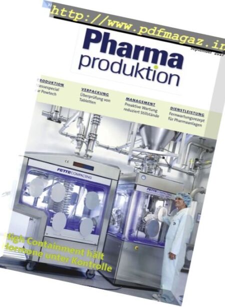 Pharma Produktion – September 2017 Cover
