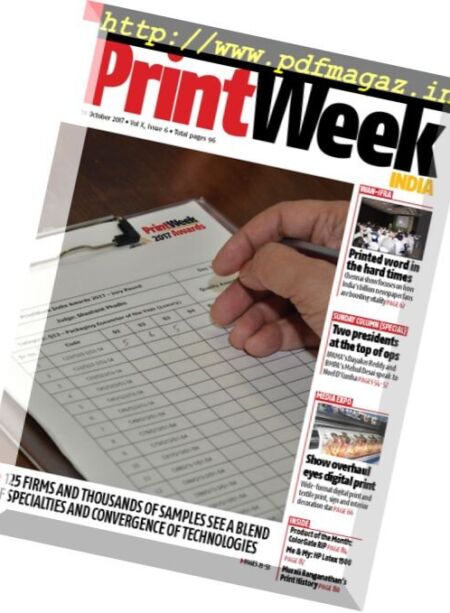 PrintWeek India – October 2017 Cover