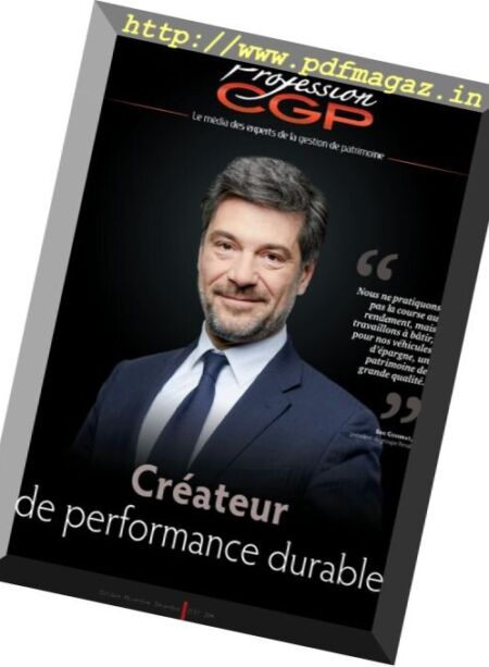 Profession CGP – Octobre-Novembre-Decembre 2017 Cover