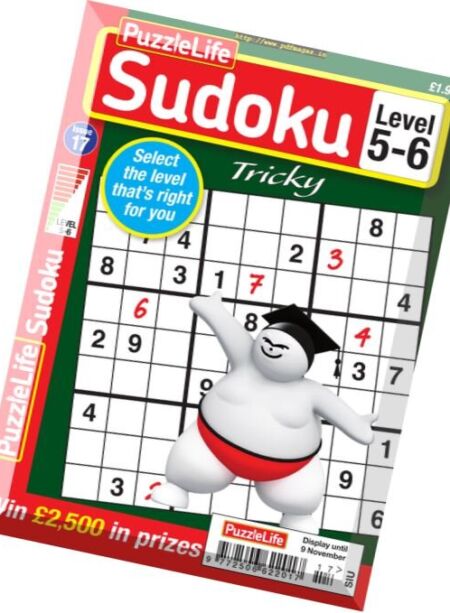 PuzzleLife Sudoku Tricky – Issue 17, 2017 Cover