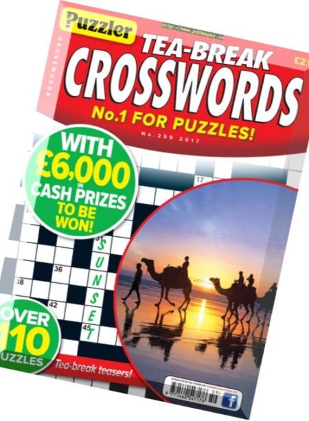 Puzzler Tea-Break Crosswords – Issue 259, 2017 Cover