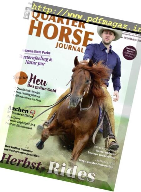 Quarter Horse Journal – Oktober 2017 Cover