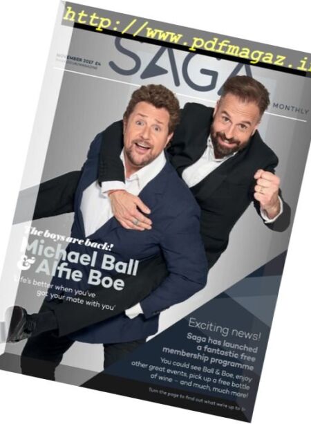 Saga Magazine – November 2017 Cover