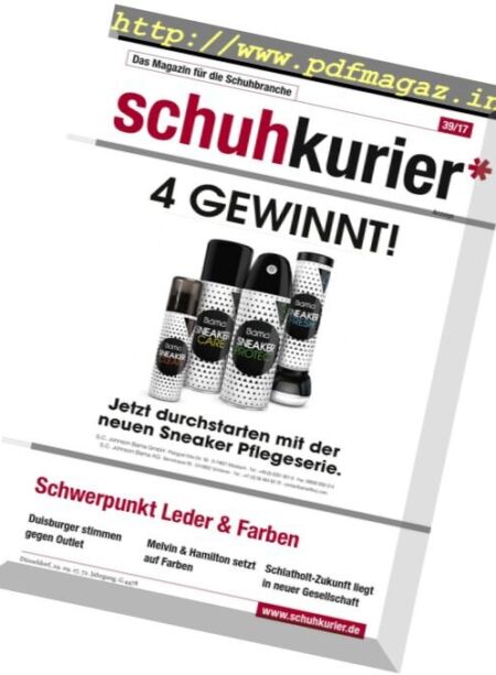Schuhkurier – 29 September 2017 Cover