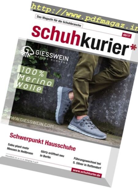 Schuhkurier – 6 Oktober 2017 Cover