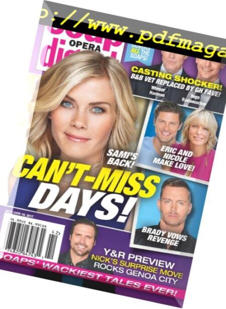 Soap Opera Digest – 16 October 2017 Cover