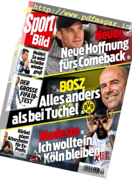 Sport Bild – 27 September 2017 Cover