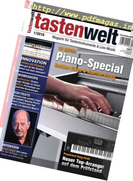Tastenwelt – Nr.1 2016 Cover