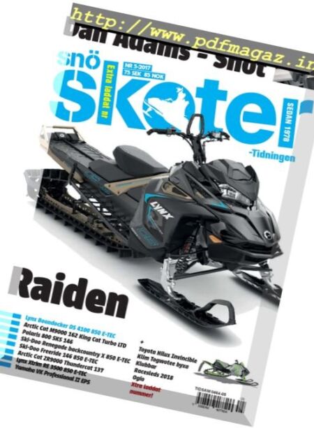 Tidningen Snoskoter – Nr.5, 2017 Cover