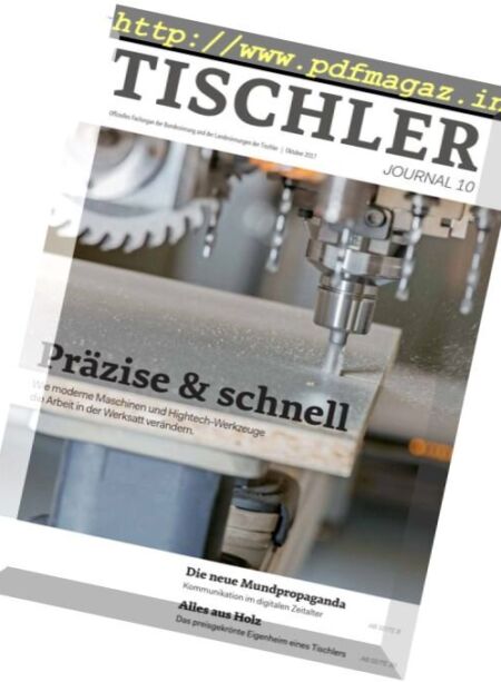 Tischler Journal – Oktober 2017 Cover