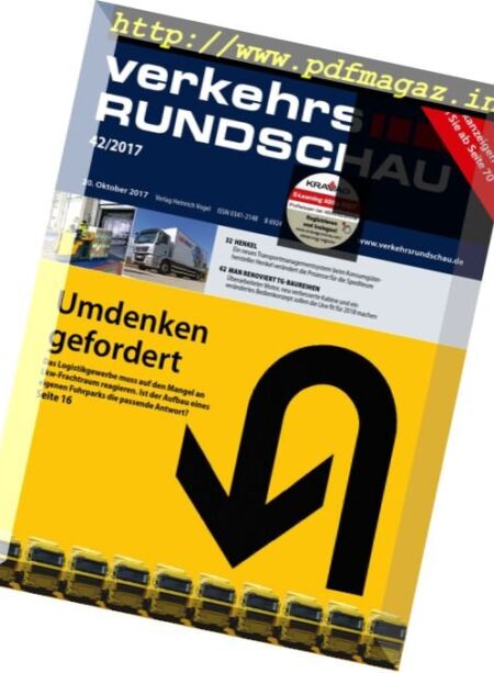 Verkehrs Rundschau – 20 Oktober 2017 Cover